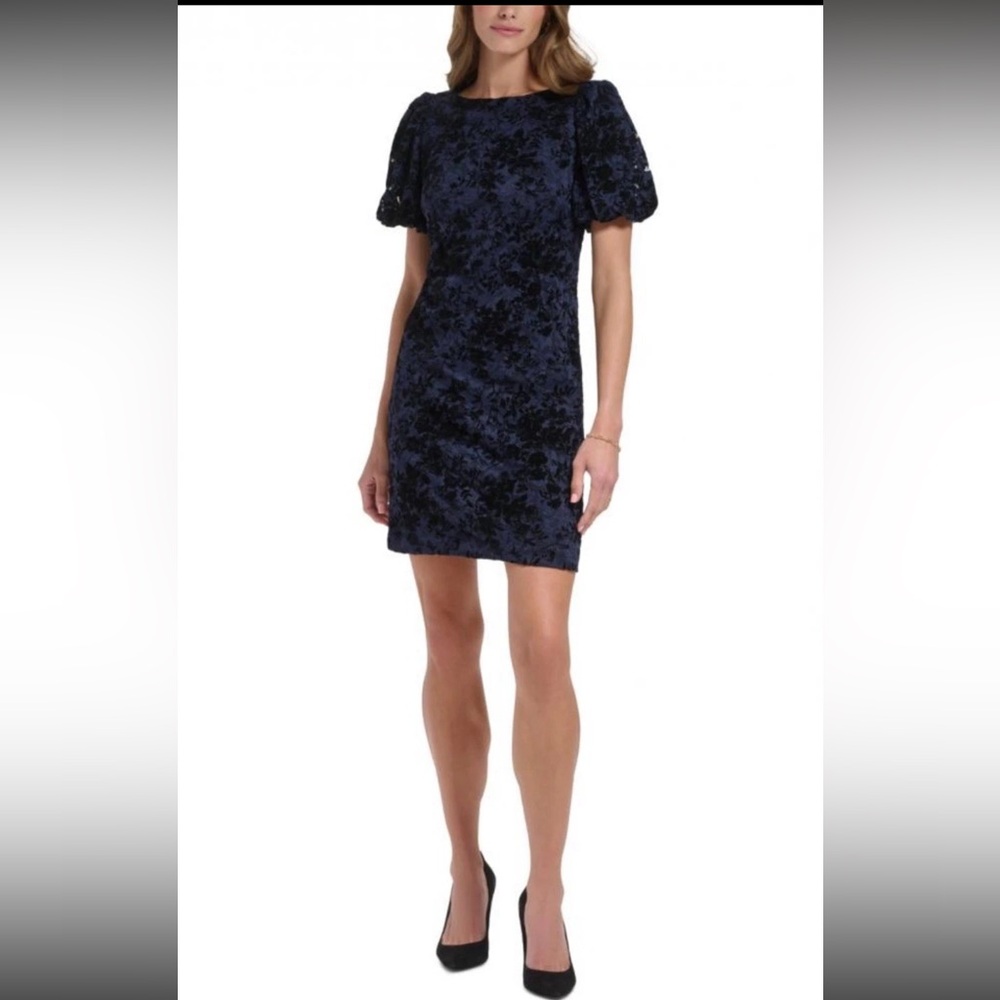 New  Jessica Howard  Women's Short Short Sleeve Boat Neck Sheath Dress 4P